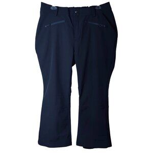 NEW Free Country XXL Black Softshell Ski Pants Zipper Pockets Adjustable Waist